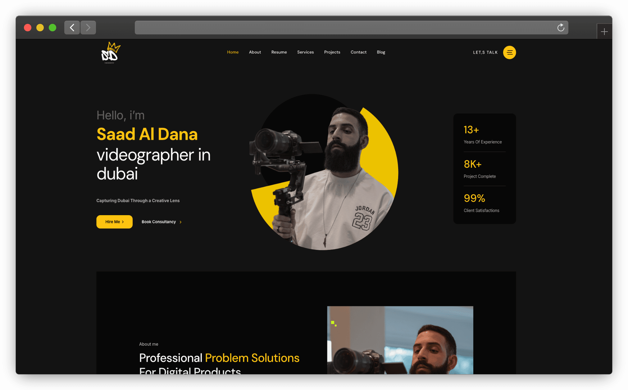 SAAD AL DANA | VIDEOGRAPHER IN DUBAI website